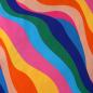 Preview: Baumwollstoff Motivdruck Wellen regenbogenbunt